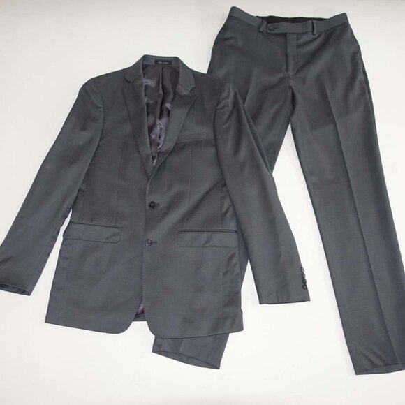 Calvin Klein Men's Extreme Slim Fit 2 Button Suit Size 38 Long 32 x 32 Gray 38L - Picture 1 of 13